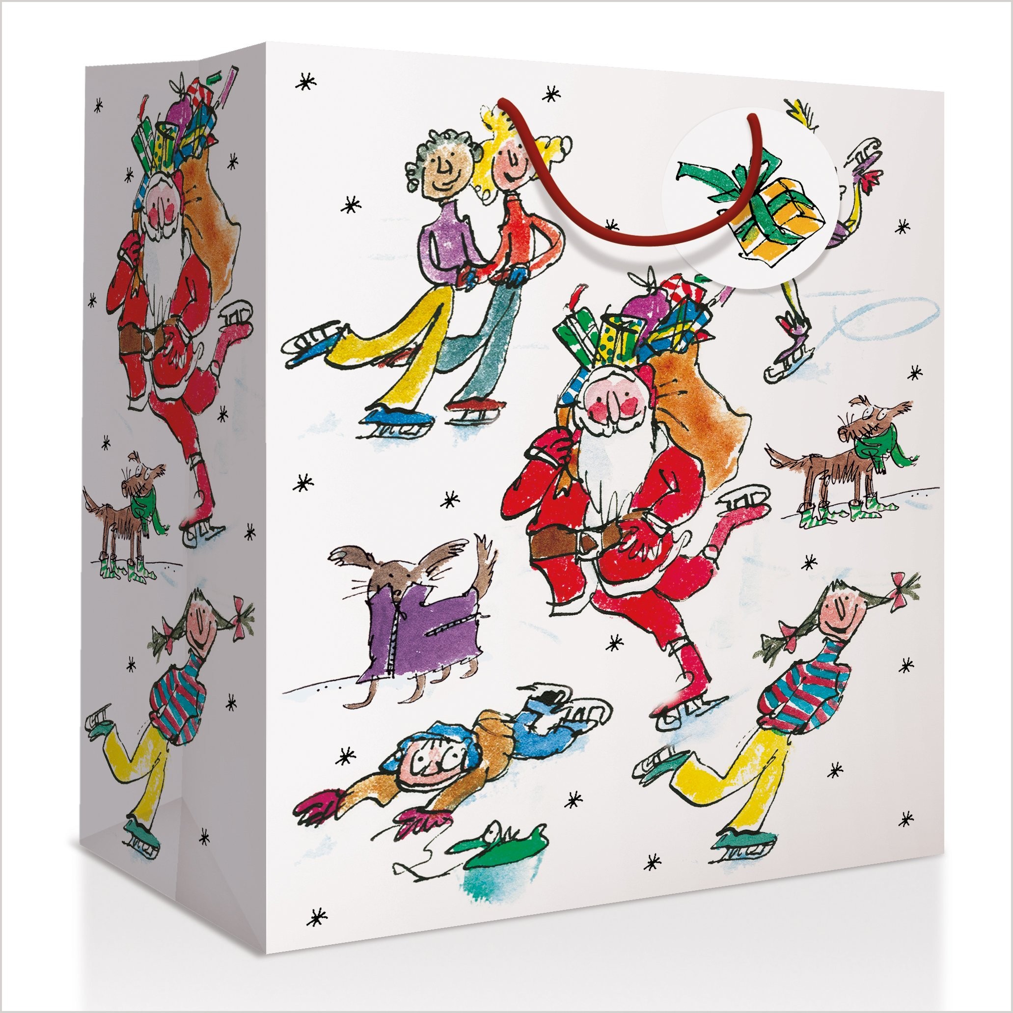 SS2 QUENTIN BLAKE SANTA SKATING LARGE BAG - Image 1