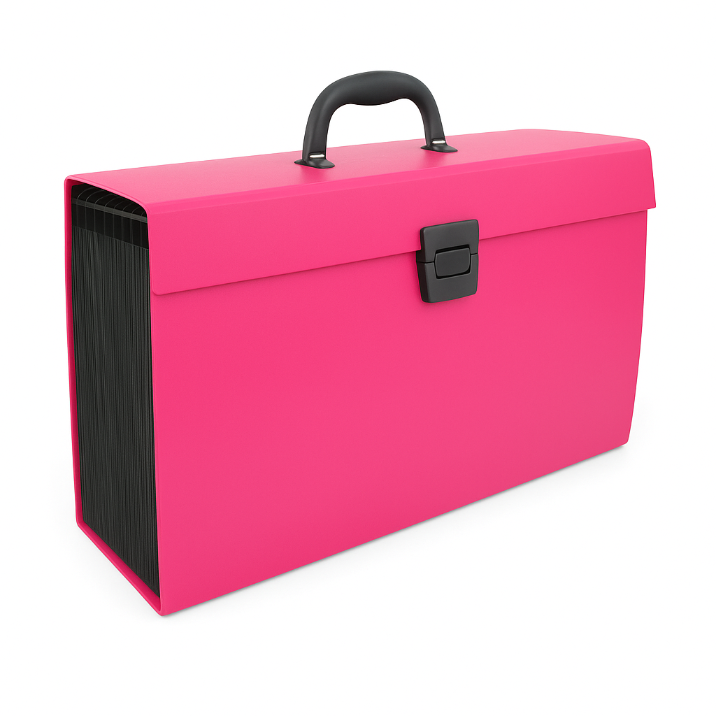 b21b2ed0-2291-4a13-829f-b69048f51672 EXPANDING FILE 19 POCKET HOT PINK - Image 1
