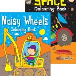 COLOURING BOOK – SPACE & NOISY WHEELS