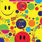 GIFT WRAP – SMILEY FACE (2 SHEETS + 2 TAGS)