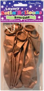 BALLOONS SATIN 11IN 8S ROSE GOLD - Image 2