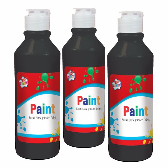 12 PAINT 300ML KIDS CREATE BLACK - Image 1