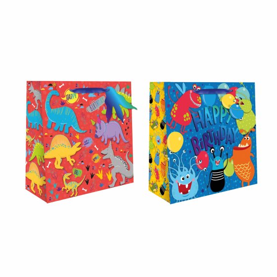 13 GIFT BAG – MONSTER / DINO SQUARE (LARGE) - Image 1
