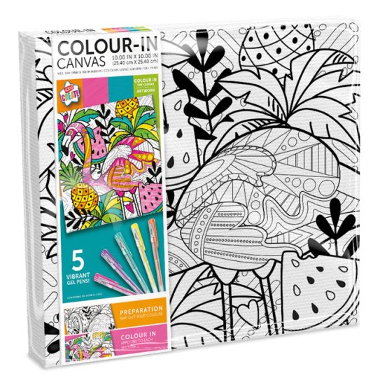 17 COLOUR IN CANVAS 25CM X 25CM - Image 1