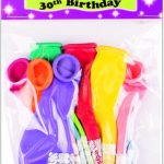 30th BIRTHDAY PRINTED BALLOONS – PACK OF 10