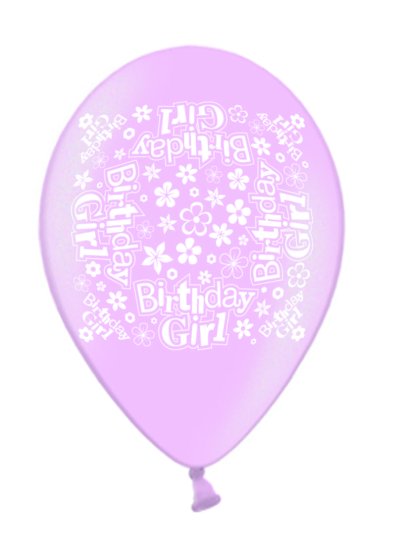 19 BALLOON PRINTED BDAY GIRL - Image 1