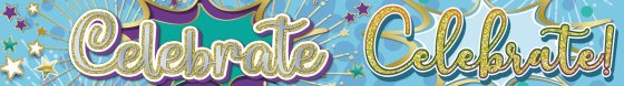 19 BANNER CELEBRATE PARTY SPARKLE - Image 1