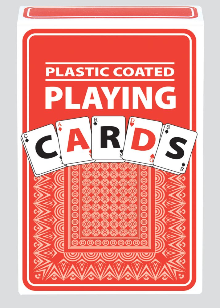 2 PLAYING CARDS PLASTIC COATED - Image 1