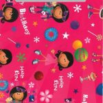 JUVENILE GIRL GIFT WRAP – 2 SHEETS AND 2 TAGS
