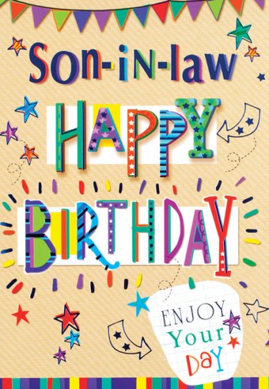 25 BIRTHDAY CARD FOR SON-IN-LAW - Image 1