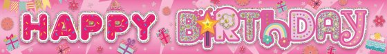 26 BANNER 2.7M PARTY HAPPY BIRTHDAY (PINK) - Image 1