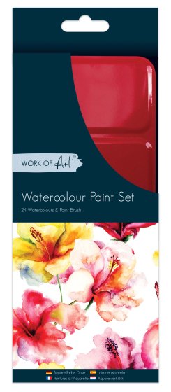 26 PAINTS WATERCOLOUR PALLET 24 COLOURS - Image 1