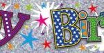 HAPPY BIRTHDAY BANNER RAINBOW STAR BURST