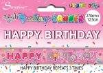 BANNER 2.7M PARTY HAPPY BIRTHDAY (PINK) - Image 2