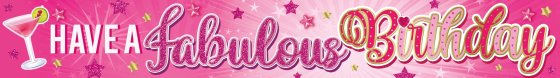 27 BANNER 2.7M PARTY FABULOUS BIRTHDAY - Image 1