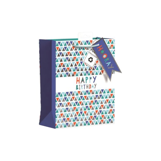 27 GIFT BAG – CHEVRON BIRTHDAY MEDIUM - Image 1