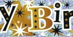 HAPPY BIRTHDAY BANNER GOLD STAR BURST