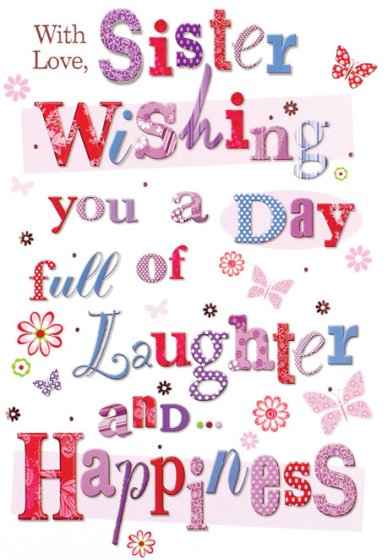 28 BIRTHDAY CARD FOR SISTER - Image 1