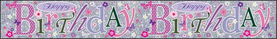 29 BIRTHDAY CELEBRATION BANNER FLORAL FEMININE - Image 1