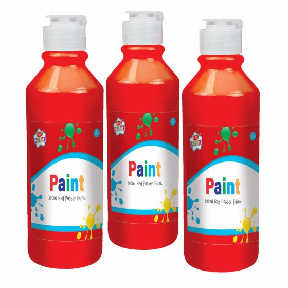 3 PAINT 300ML KIDS CREATE RED - Image 1
