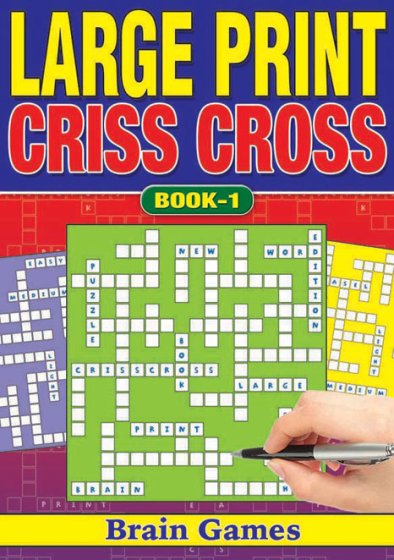 3 A5 LARGE PRINT CRISS CROSS 4 ASSORTED - Image 1