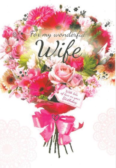 30 CARD FOR WIFE – BIRTHDAY - Image 1