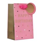 HAPPY BIRTHDAY PINK SMALL GIFT BAG