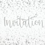 CARD INVITES BLUE FOIL