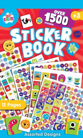 34 BOOK 1500 PIECE STICKER BOOK - Image 1