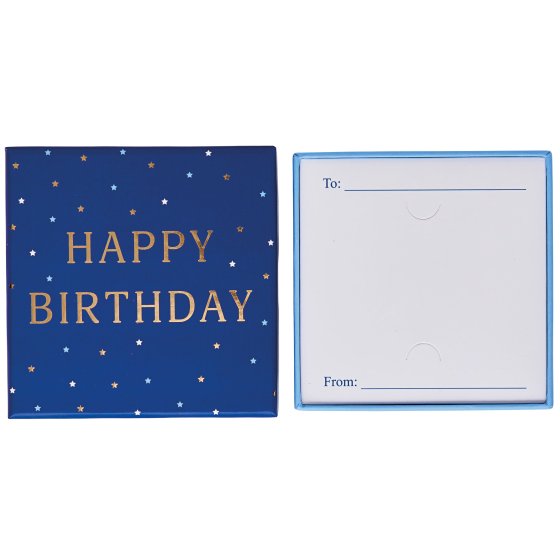 36 HAPPY BIRTHDAY BLUE GIFT CARD BOX - Image 1