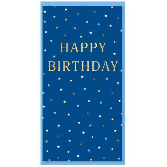 37 HAPPY BIRTHDAY BLUE MONEY WALLET - Image 1