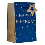 HAPPY BIRTHDAY BLUE SMALL GIFT BAG