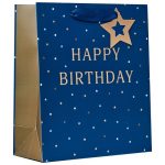 HAPPY BIRTHDAY BLUE MEDIUM GIFT BAG