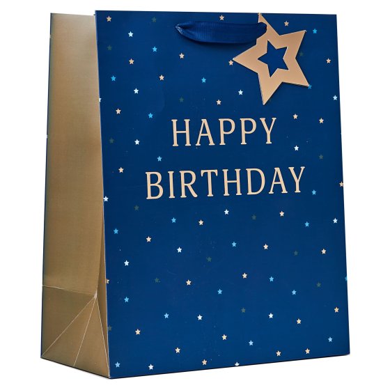 41 HAPPY BIRTHDAY BLUE LARGE GIFT BAG - Image 1