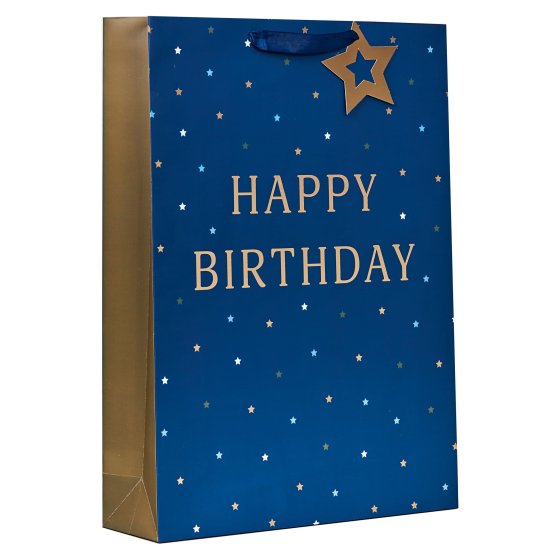 42 HAPPY BIRTHDAY BLUE GIFT BAG - Image 1