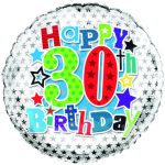 BALLOON 18IN FOIL AGE 30 MALE