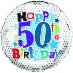 BALLOON 18IN FOIL AGE 50 MALE