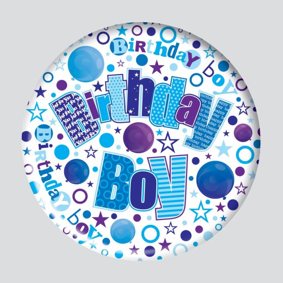 49 BIRTHDAY BOY BADGE – LARGE - Image 1