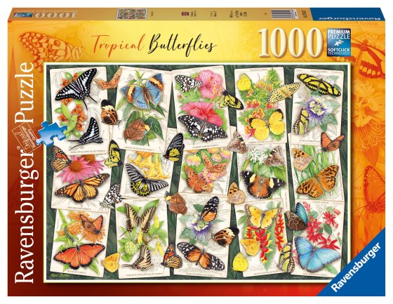 5 JIGSAW 1000 PIECE – TROPICAL BUTTERFLIES (2024 EDITION) - Image 1