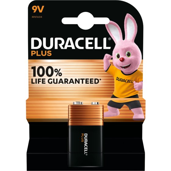 50 BATTERY DURACELL PLUS PP3 9V (1 PACK) - Image 1