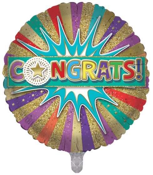 50 FOIL BALLOON CONGRATS - Image 1