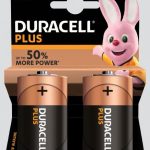 BATTERIES DURACELL PLUS D 2PK