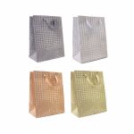 GIFT BAG GLITTER SM 4 ASSORTED