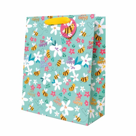 53 GIFT BAG – BEES AND FLOWERS DESIGN LARGE - Image 1