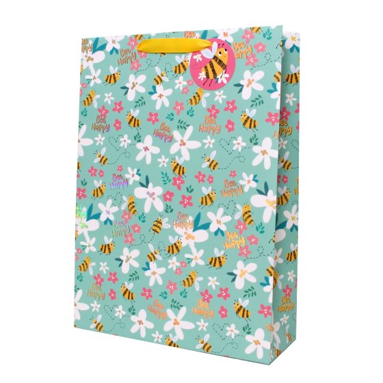 55 GIFT BAG – BEES AND FLOWERS DESIGN XL - Image 1