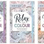 RELAX WITH COLOUR – COLOURING SET (60 PAGES + 12 PENCILS)