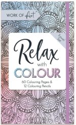 RELAX WITH COLOUR – COLOURING SET (60 PAGES + 12 PENCILS) - Image 2