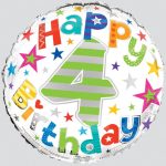 FOIL BALLOON AGE 4 UNISEX