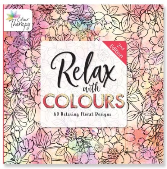 58 RELAX WITH COLOURS – COLOURING BOOK (60 FLORAL DESIGNS) - Image 1