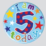 AGE 5 BIRTHDAY BADGE – MIXED DESIGNS